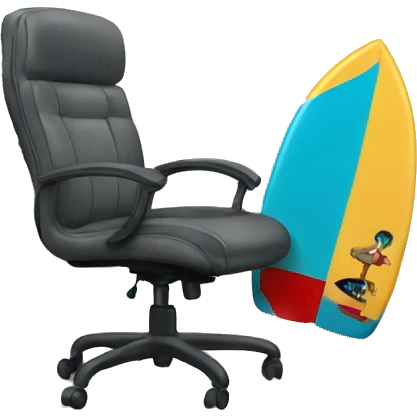 Surfing desk emoji
