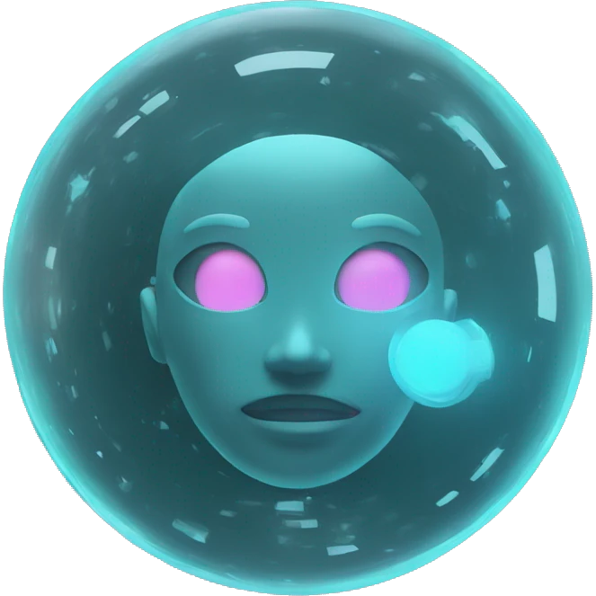 Futuristic hologram emoji