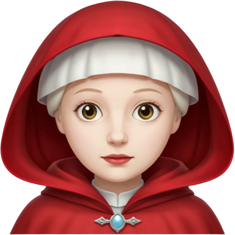 mujer de la portada de  el libro el cuento de la criada emoji