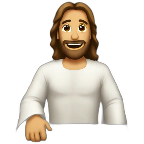 jesus on plane emoji