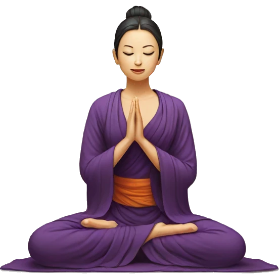 Female Buddhist prostration emoji