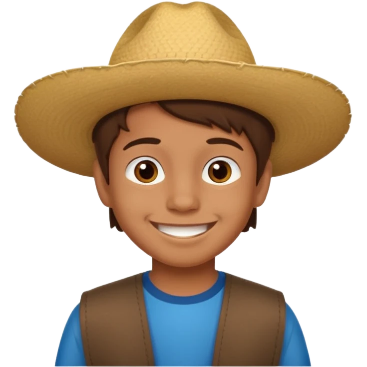 A 6 year old mexican boy with brown hair emoji