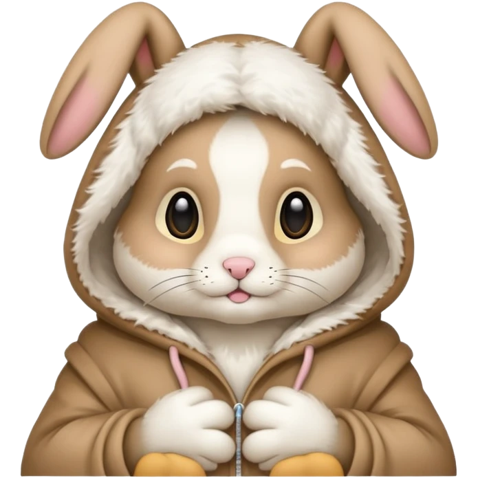 hooded bunny emoji