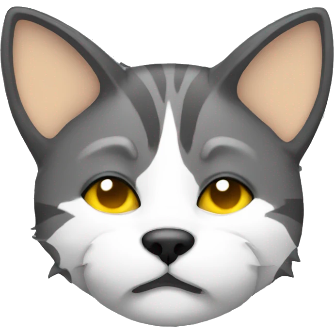 Cat with wolf ears sleeping emoji