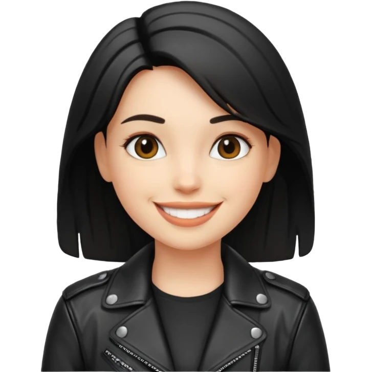 girl in leather jocket emoji