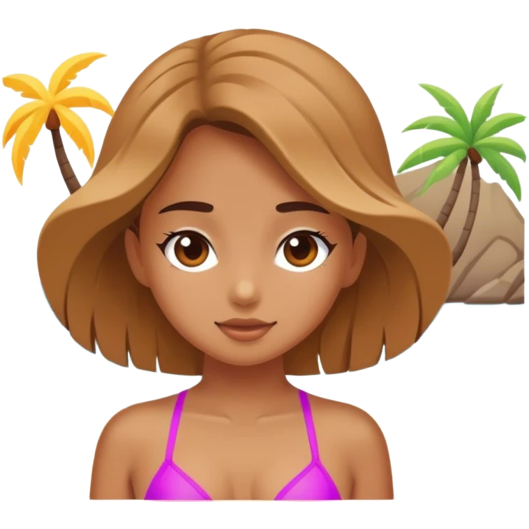 Girl at beach emoji