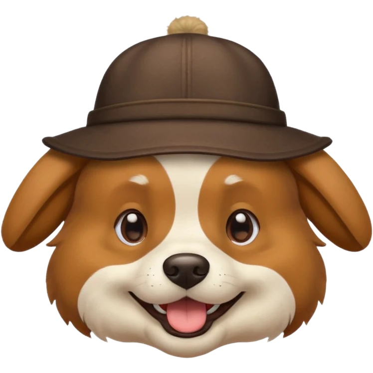 Dog Wearing A hat  emoji