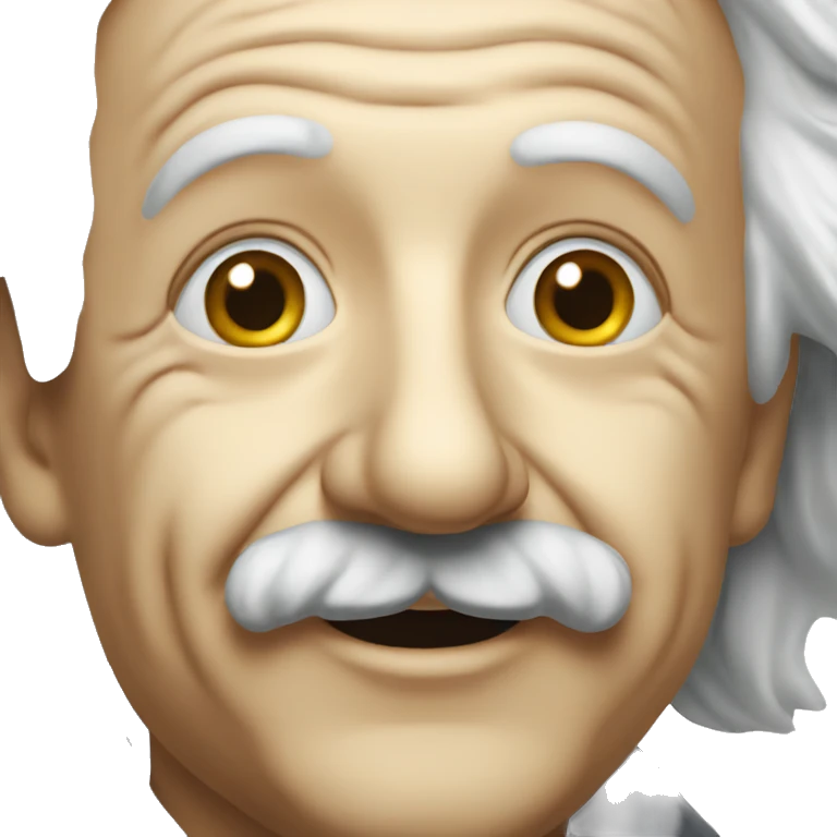albert einstein happy as philosopher emoji