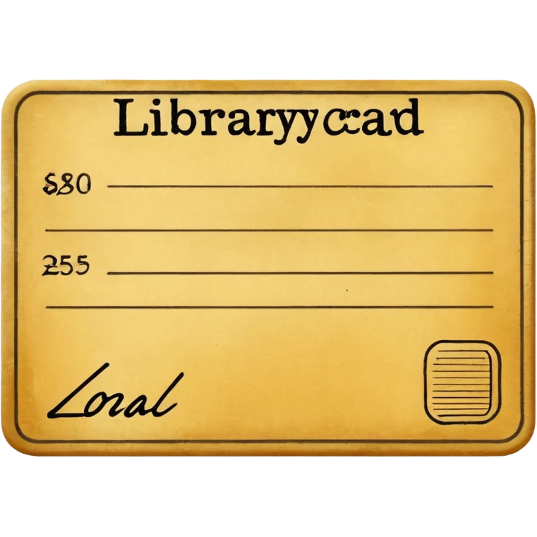Library card
 emoji