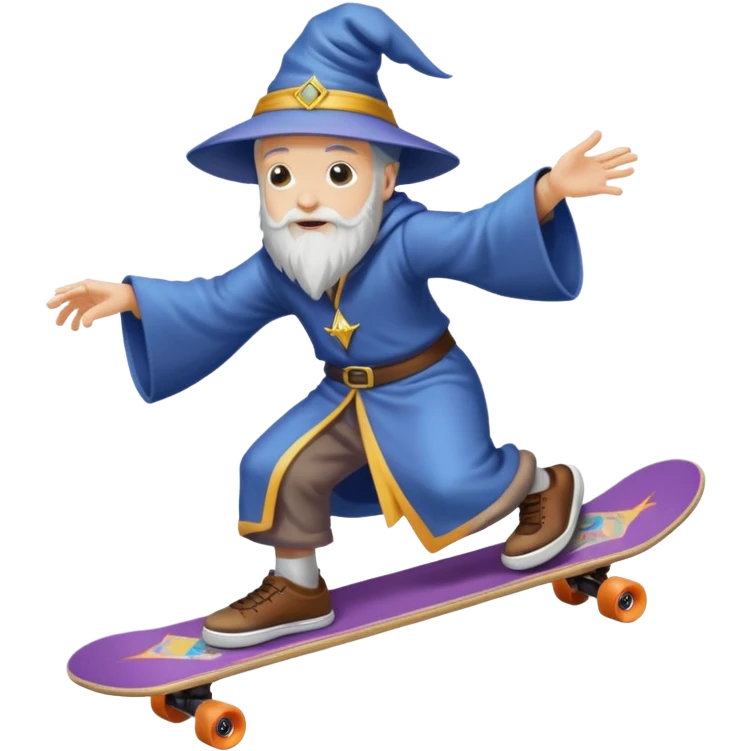 Wizard on a skateboard  emoji