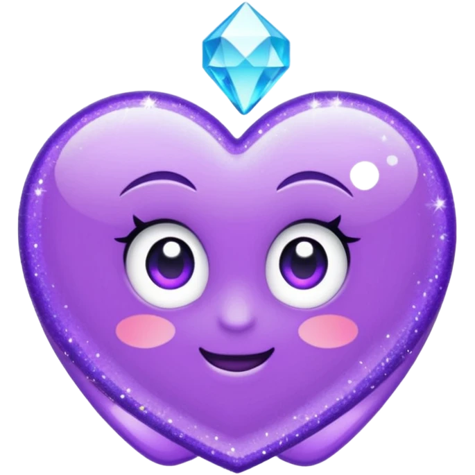 glitter purple and cian check emoji