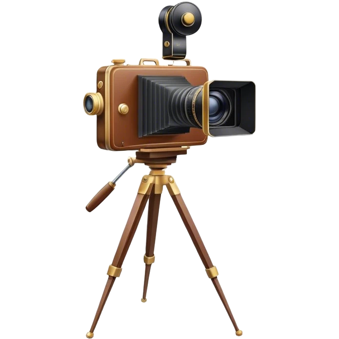 Cazneaux plate camera on tripod no viewfinder emoji