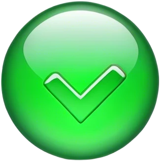Green Verify Sign emoji
