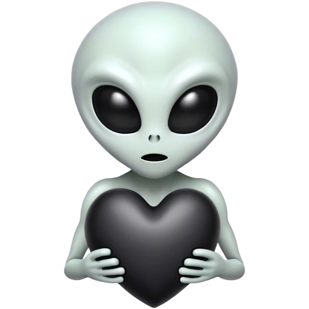 alien with black heart eyes emoji emoji