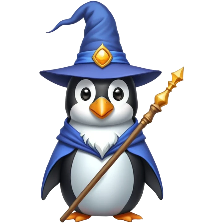 Penguin Wizard emoji