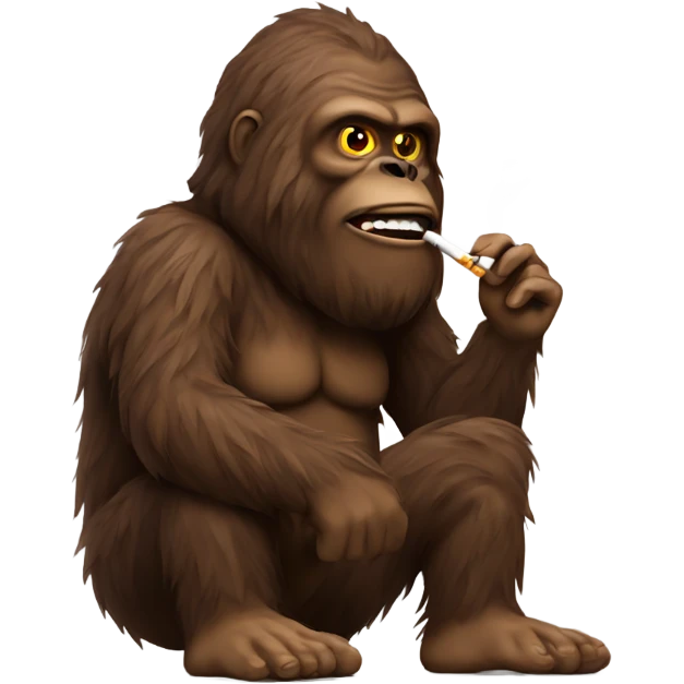 sasquatch smoking a cigarette  emoji