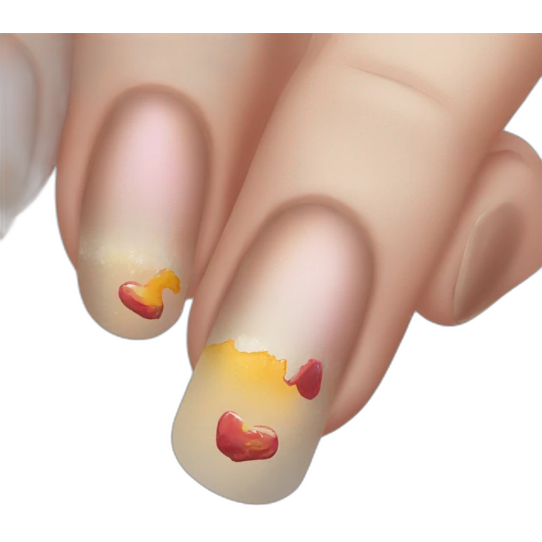 Paint on nail messed up emoji