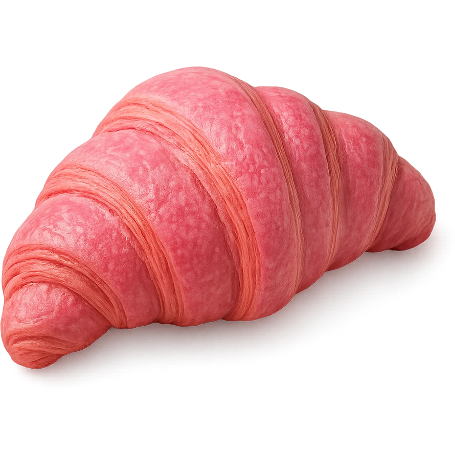 pink croissant, no background emoji
