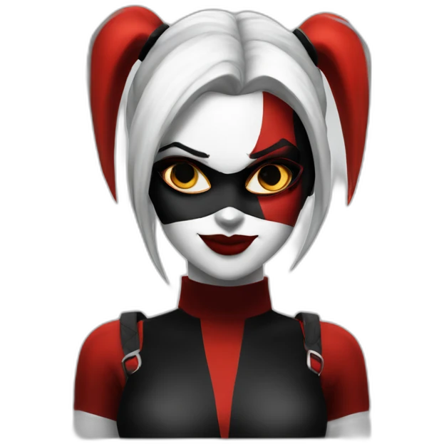 Harley Quinn black and red emoji