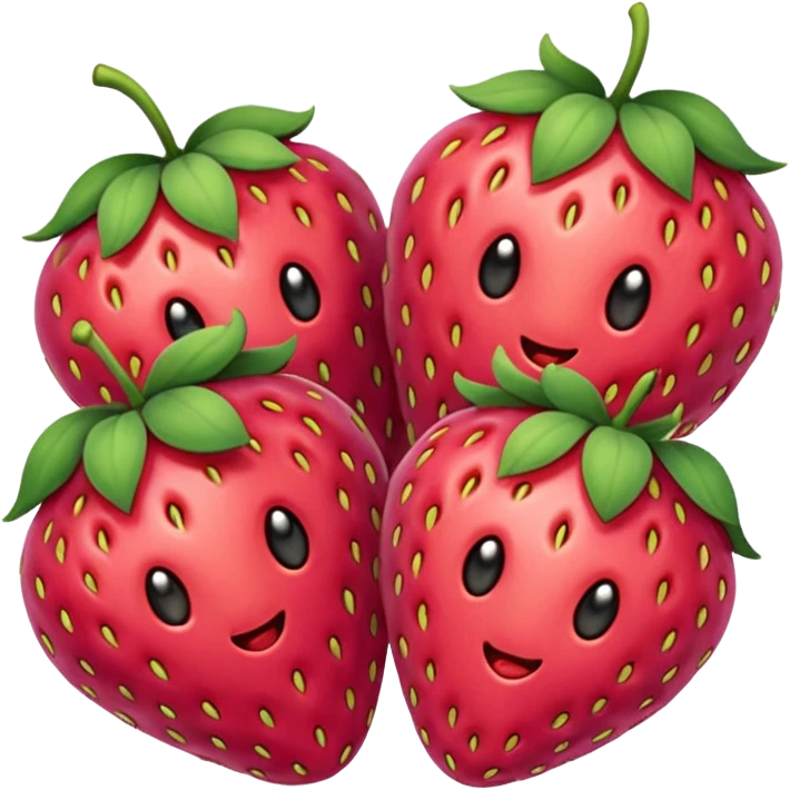 Fresas rosadas emoji