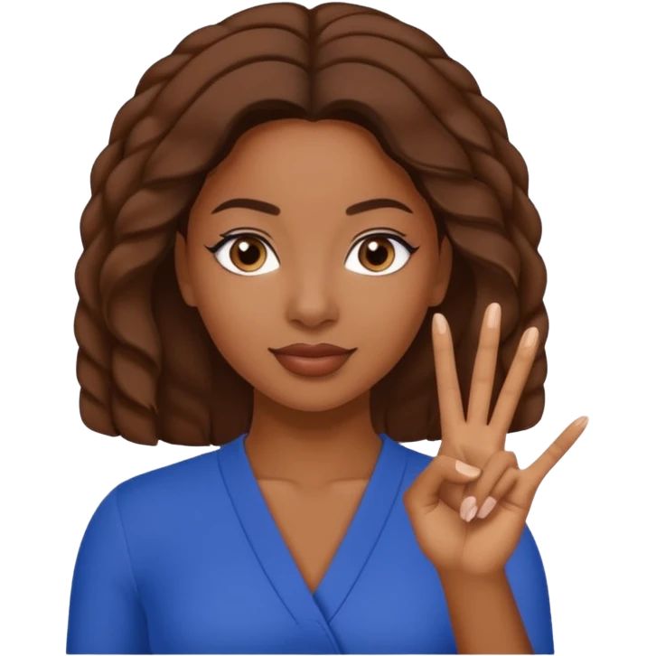 Zeta Phi Beta Sorority black women emoji. Use our hand sign emoji