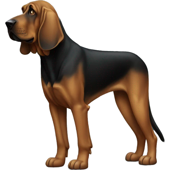 Black bloodhound standing  emoji