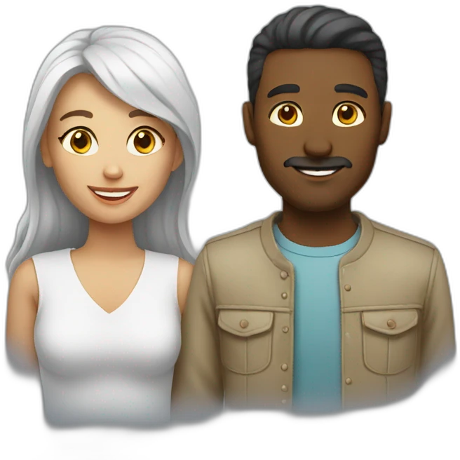 Couple white emoji