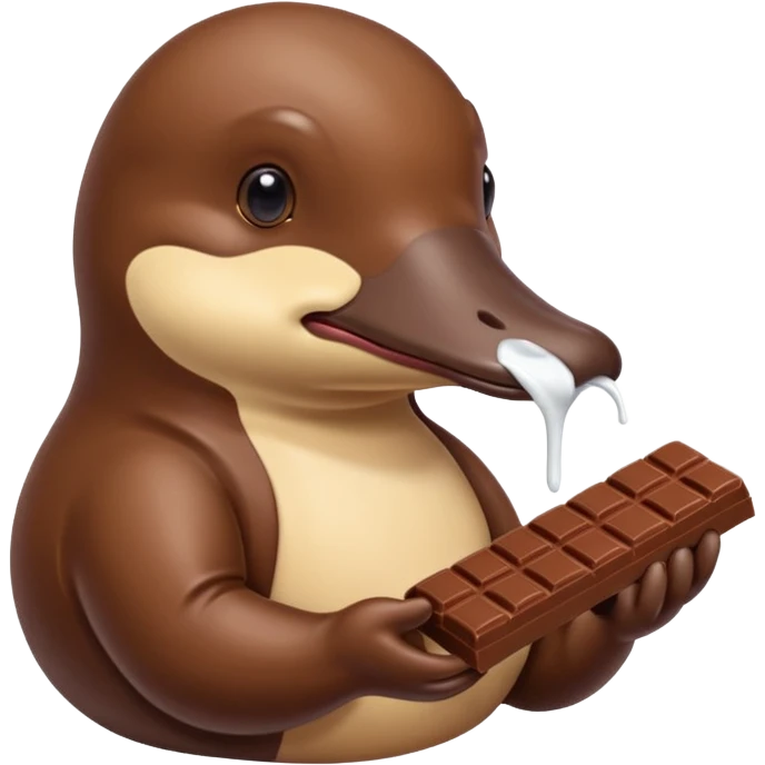 platypus eating eating chocolate emoji