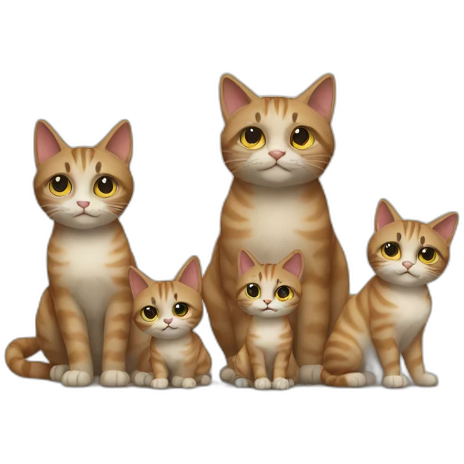 A cat family  emoji