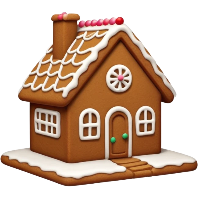 minimalistic gingerbread house emoji