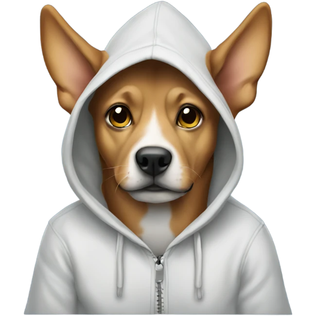 dog wearing a hoodie emoji