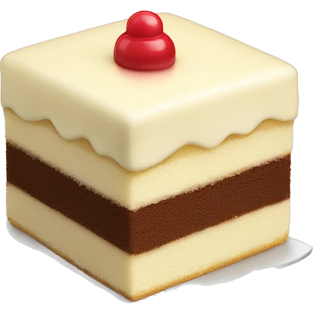 vanilla cake with vanilla topping emoji