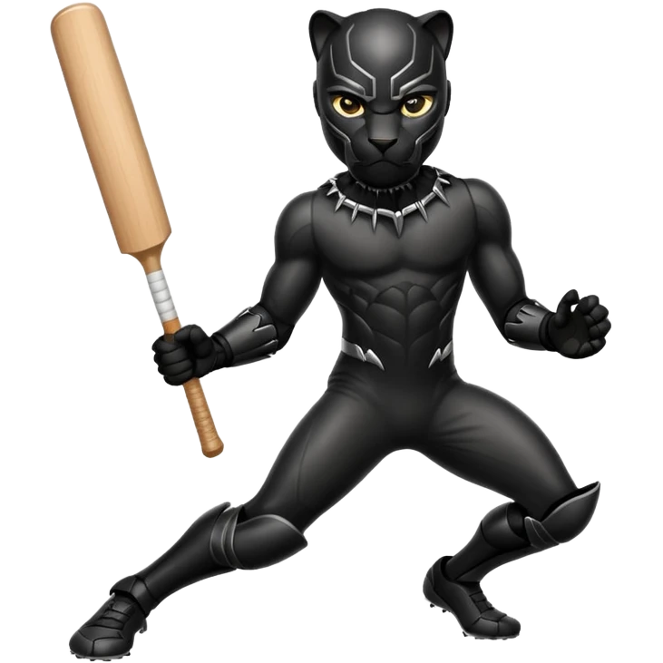 Panther in cricket emoji