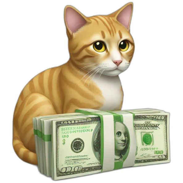 cat with money emoji