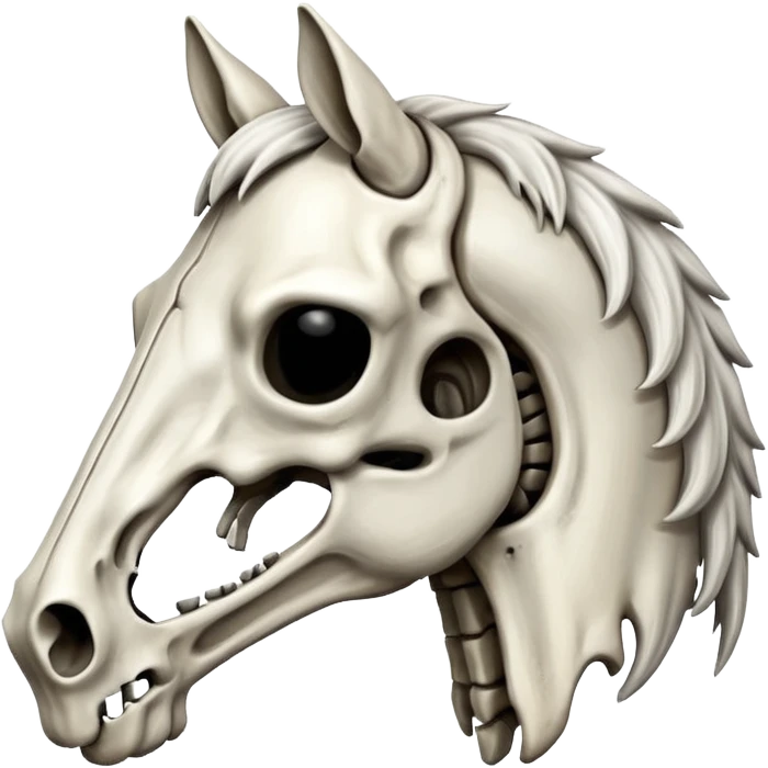 Skeleton horse head emoji