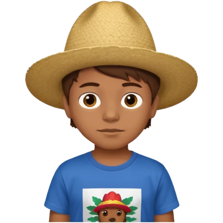A 6 year old mexican boy with brown hair without the hat emoji