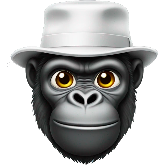 gorilla tennis player with top hat emoji