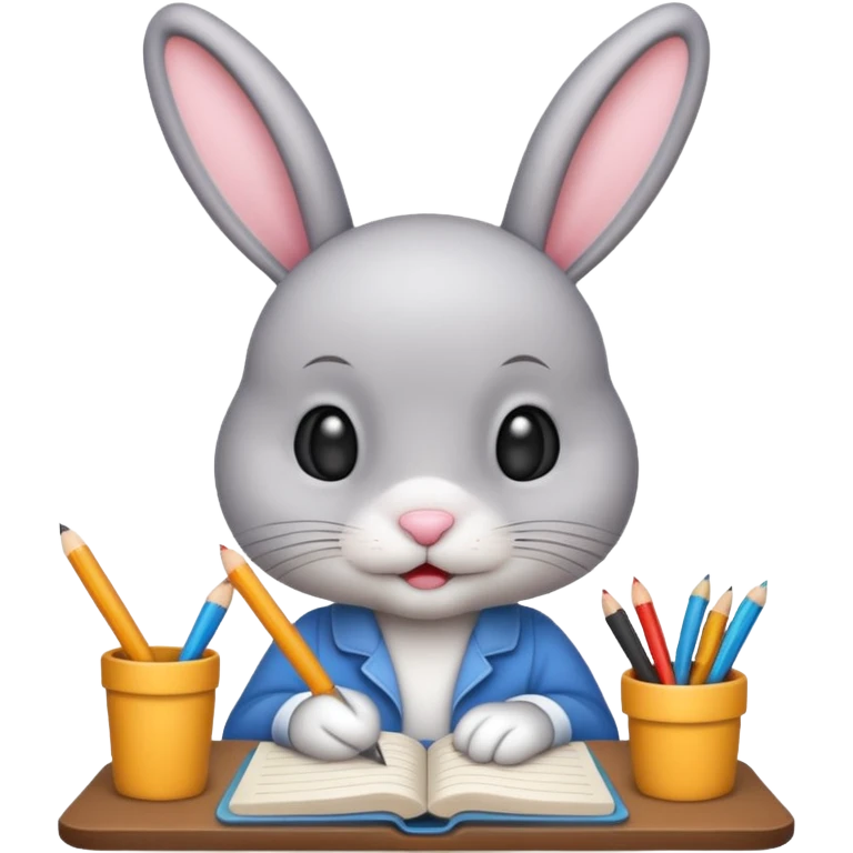 writer bunny emoji