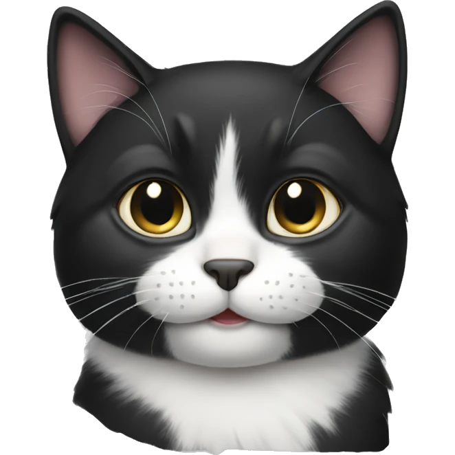Black and white cat emoji