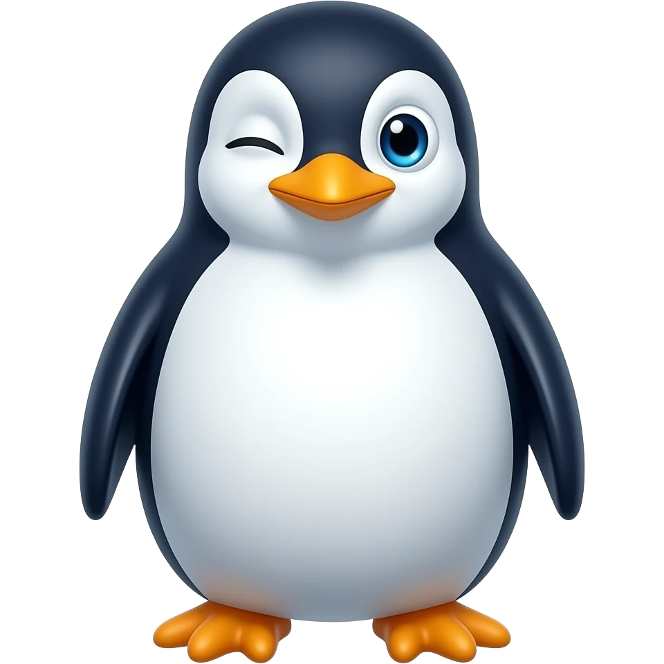 penguin with blue bombastic side eye emoji