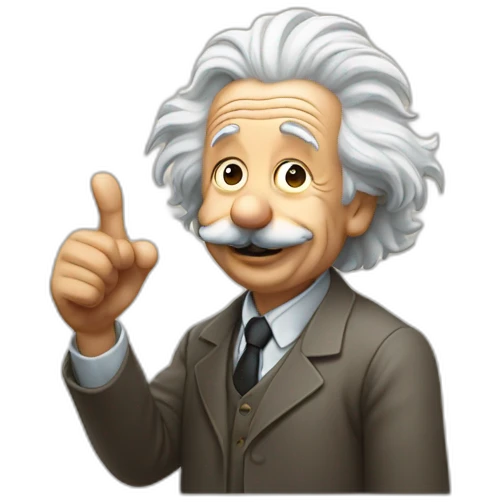 Albert Einstein thumbs up emoji