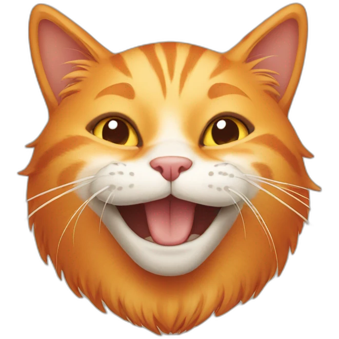 an orange cat smiling emoji