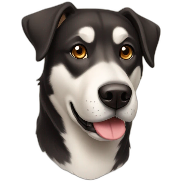 brown-husky-black-lab-mix-senior-dog emoji