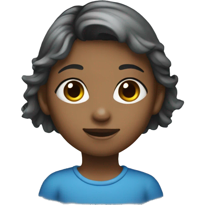 girl with can of blue paint emoji