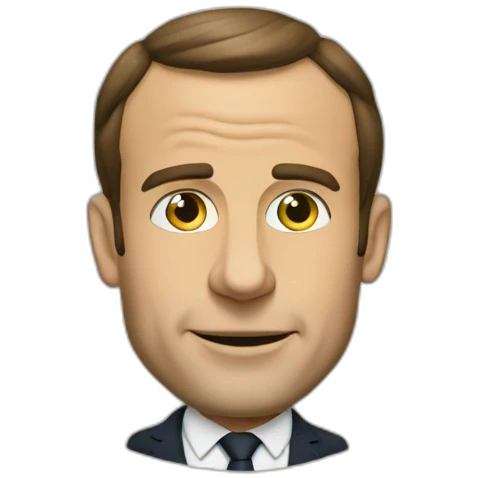 Macron qui roule un joint de canabis emoji