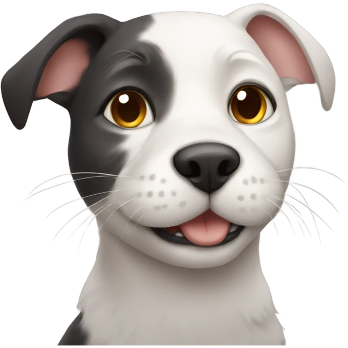 Cat with a dog emoji