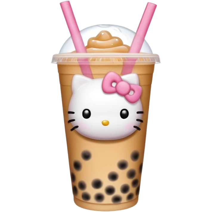 hello kitty bubble tea emoji