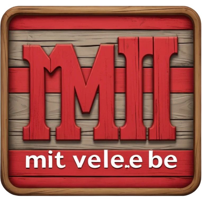 a sign with the letterin "Mit vieeel Lieeebe". emoji