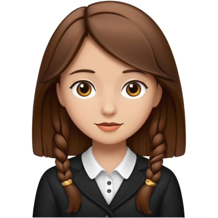 fancy brown haired girl emoji