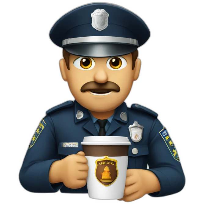 police coffee spain emoji